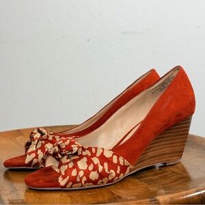Burnt Orange Wedge Heels